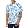 Amazon Essentials Camicia con Stampa a Maniche Corte Vestibilità Regolare Uomo, Blu Stampa Floreale, XS