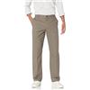 Amazon Essentials Pantaloni Chino Elasticizzati senza Pince sul Davanti e Antipiega, Vestibilità Classica Uomo , Marrone Scuro, 29W / 28L