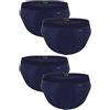 Lovable Slip in Cotone Elasticizzato | Multipack 4 Pezzi | Comodi e Traspiranti | Intimo Basic Comfort Quotidiano | Mutande Uomo X4, Blu per 4, 6/XL