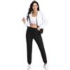 Irevial Tuta Sportiva Donna Invernale con Cappuccio e Cerniera Completa Tuta da Ginnastica Donna Due Pezzi Felpa Donna con Zip e Pantaloni da Jogging Training per Autunno Inverno