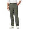 Amazon Essentials Chino Senza Pinces Anti-Grinze con Taglio Dritto Uomo, Verde Oliva Scuro, 33W / 28L