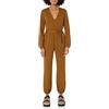 Amazon Essentials Tuta Intera a Camice in Maglia (Disponibili in Taglie Forti) Donna, Castagna Scuro, L