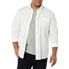 Amazon Essentials Camicia in Popeline Elasticizzato A Manica Lunga dalla vestibilità Regolare Uomo, Bianco, M