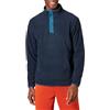 Amazon Essentials Giacca in Pile a Pullover con Chiusura a Pressione Uomo, Blu Marino, L