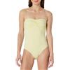 Amazon Essentials Costume da Bagno Intero a Fascia Donna, Giallo Chiaro, 46