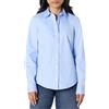 Amazon Essentials Camicia Elegante con Bottoni, in Popeline Elasticizzato Donna, Azzurro Polvere, XL