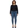 FIORELLA RUBINO: Jeggings in Denim Curvy Size Azzurro Stagione Primavera Estate 2024.