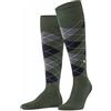 Burlington Manchester M Kh cotone al ginocchio fantasia 1 paio, Calzini lunghi Uomo, Verde Mountain Green 7982, 40-46