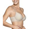Selene, Reggiseno Donna con Fascia Incrociata Traspirante, con Ferretto e Coppe Imbottite, Collezione Victoria, Colore Terra, Taglia 6B