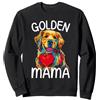 Golden Retriever Lovers Designs Donna Golden Retriever Mom Pop Art Golden Retriever Lover Felpa, Unisex per Adulti, Nero, XL