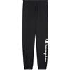 Champion Script Shop - Pantaloni da Donna in Pile con Polsino a Costine, Colore: Blu Navy