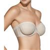 Selene, Reggiseno Donna a Fascia Alta, con Ferretto e Coppe Decorate, Senza Spalline e Imbottitura, Collezione Sandra, Colore Terra, Taglia 4 C