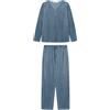 Women'secret Pijama de Manga Larga Pantalón Largo Colección Soft Touch Pigiama, Verde Grigio, XS Donna