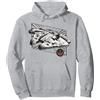 Star Wars Millennium Falcon Rebel Insignia Felpa con Cappuccio, Unisex per Adulti, Grigio Melange, S