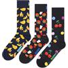 Happy Socks Calzini 3-Pack Classic Banana Cotone Uomo Donna Blu navy 41-46