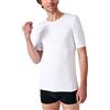 Damart T-Shirt a Maniche Corte in Thermolactyl, Filato Classico Bianco S