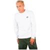 Alpha Industries Basic Sweater Felpa con Logo Piccolo da Uomo White