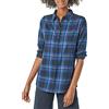 Amazon Essentials Camicia da Donna in Flanella Leggera a Maniche Lunghe, vestibilità Classica, Blu Navy Chelsea Tartan, S