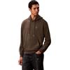 Calvin Klein Felpa con Cappuccio da Uomo LS EU 350TERRY Monogram LV04RC297G, Grigio (Beluga), M