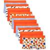 Amazon Essentials Boxer Aderenti in Jersey di Cotone Bambini e ragazzi, Confezione da 10, Palline/Cani/Righe, 7-8 anni
