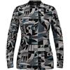Odlo Thermounterwäsche Heritage I Merino Unterwäsche Damen I Langarm Thermoshirt Maglietta, Provincial Blue - Nero, XL Bambine e Ragazze