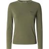Pepe Jeans Betina T-Shirt da Donna, Verde (Verde Kaki), S, Verde (Khaki Green), S