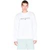 Armani Exchange Felpa da Uomo, a Maniche Lunghe, con Logo Big Front Relaxed Fit, Colore Bianco, XS, Bianco Sporco, XS