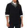 Amazon Essentials Uomo Maglione con Scollo A V Lavorato A Trecce