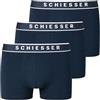 Schiesser Boxer da Uomo in Cotone Organico 95/5, Confezione da 3 Pezzi, Blu Scuro, S