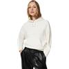 Armani Exchange Women's Cross Gender, Cuffed Sleeve Small Front Logo Relaxed Fit, Felpa, Bianco, XL, ISO, XL