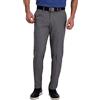 Haggar Cool Right Performance Flex Solid Slim Fit Flat Front Pant Pantaloni Casual, Grigio mlange, W33 / L32 Uomo