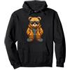 Orso Regali eAaccessori Bear Artico Barbuto Orsi - Orso Felpa con Cappuccio, Unisex per Adulti, Nero, L