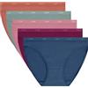 DIM Mutandine da donna Set di 5 | Les Pockets Ecodim | Cotone ed elastan | Cintura comfort | Multicolore | Invisibile sotto gli abiti
