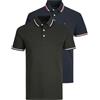 JACK & JONES Polo 2-Pack Plain Shirt Collar Polo