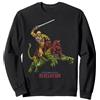 Masters of the Universe: Revelation I Padroni dell'universo: Revelation He-Man e Battle Cat Felpa, Unisex per Adulti, Nero, L