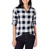 Amazon Essentials Long-sleeve Plaid Flannel Shirt, Camicia Donna, Blu (navy buffalo plaid), X-Small