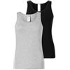 Schiesser Damen 2 Pack Unterhemd Tanktops mit Spitze Baumwolle Mix-Modern Multipacks Intimo, Assortiti 2_182906, 46 Donna