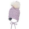 Sterntaler Cappello a Maglia da Ragazza con Pompon, Lilla., 49