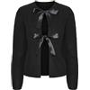 PIECES Pcrilly LS Reversible Bow Knit BC Cardigan Donna