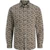 JACK & JONES Jprblablackpool Stretch AOP LS Shirt SN, Faggio, M