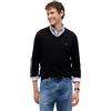 Tommy Hilfiger Pullover Uomo Cashmere V Neck Pullover in Maglia, Nero (Black), L