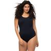 Ulla Popken Costume da Bagno, Fodera Extra Morbida, Arricciatura Laterale Donna, Blu Marino, 56-58