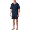 Schiesser Schlafanzug Kurz V-Ausschnitt-Nightwear Set Pigiama, Blu Notte_182193, 58 Uomo