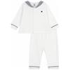 Petit Bateau Pigiama 2 Pezzi Bambino con Collo Marino A0drk01 Abbigliamento Notte Unisex Bambino (Confezione da 1), Bianco, 3 Anni