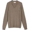 Diana Studio - Maglia con Scollo a V garzata in Alpaca, Uomo, Maniche Lunghe, Regular Fit, Beige, S