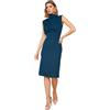 Trendyol Colletto Alto. Dress, Nero, 48 Donna