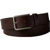 Calvin Klein Uomo Cintura Warmth Buckle Smoth 3,5 cm Fibbia Quadrata, Marrone (Ck Dark Brown/Antique Silver), 105 cm