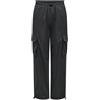 ONLY S ONLCASHI Cargo Pant Wvn Noos, Pantaloni Donna, Raven, SW / 32L