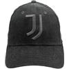 Juventus Cappello Baseball Velluto Ricamo Nero 100% CO