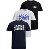 Jack & Jones Jjecorp Logo Tee SS O-Neck 3pk MP T-Shirt Uomo